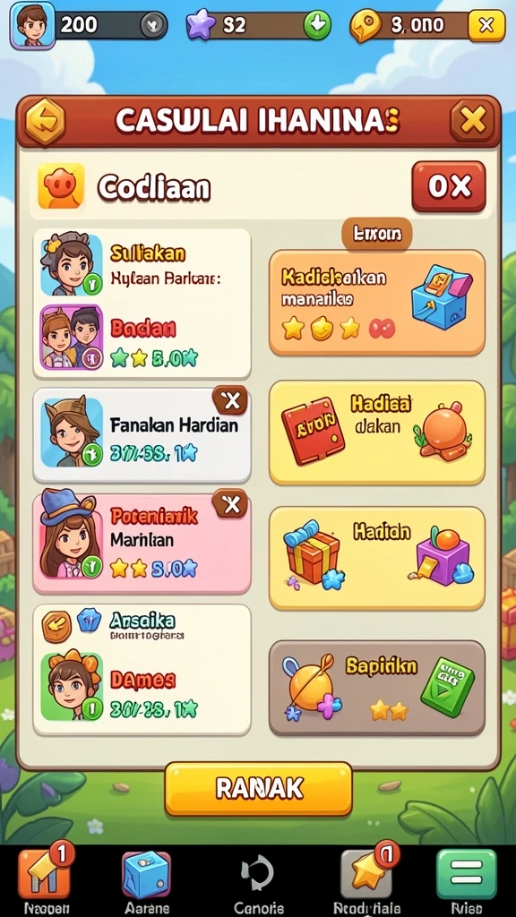 Grafis level yang menawan dan rinci.
