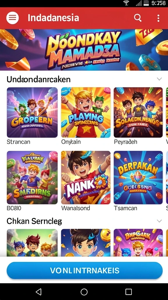 Grafis yang memikat dengan warna yang cerah.