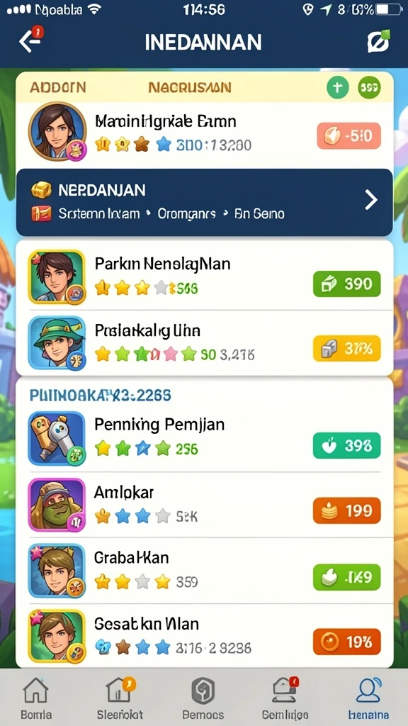 Karakter yang beragam dengan kemampuan unik.