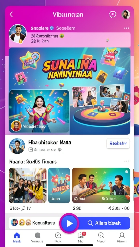 Tampilan awal yang menarik dan interaktif.