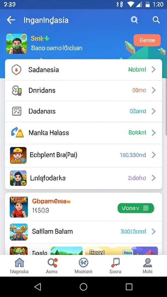 Banyak pilihan permainan untuk semua kalangan.