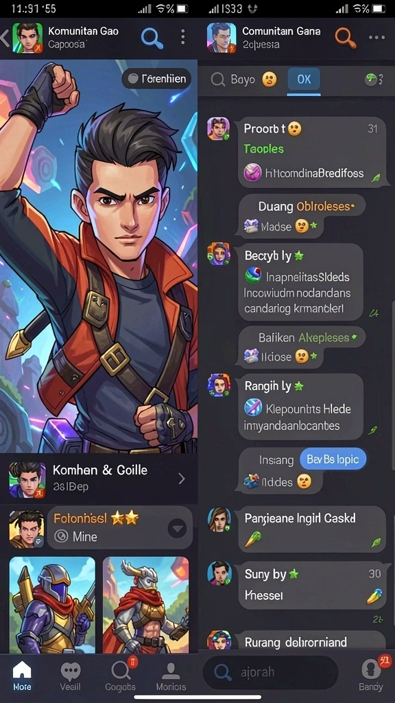 Screenshot menunjukkan berbagai senjata yang bisa digunakan pemain.