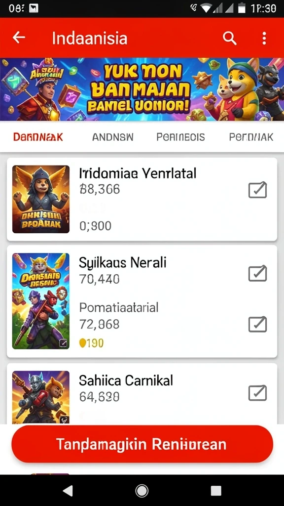 Tampilan awal permainan yang memukau dan interaktif.