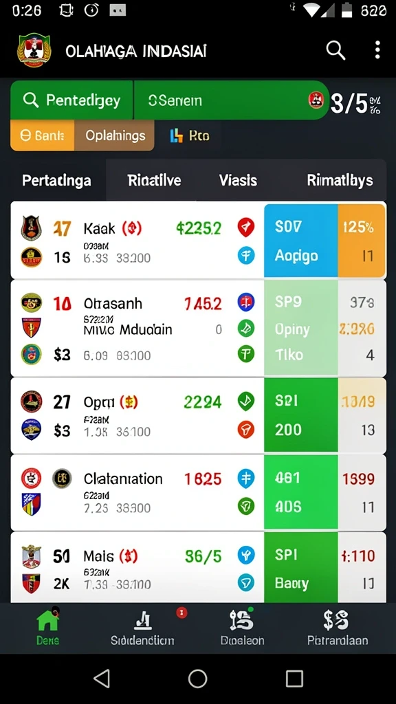 Tampilan awal yang menarik dengan grafis menawan.