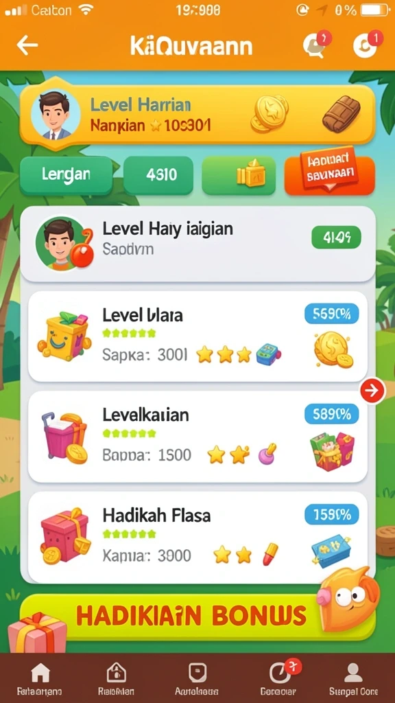Dapatkan karakter baru dan tingkatkan kemampuan mereka.