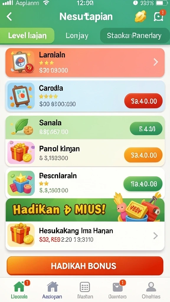 Fitur misi harian yang menggiurkan bagi pemain.