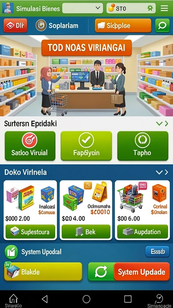 Tampilan menu yang intuitif dan mudah dinavigasi.