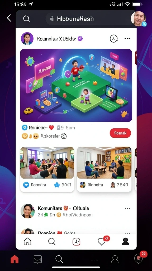 Tangkapan layar menampilkan komunitas aktif dalam permainan.