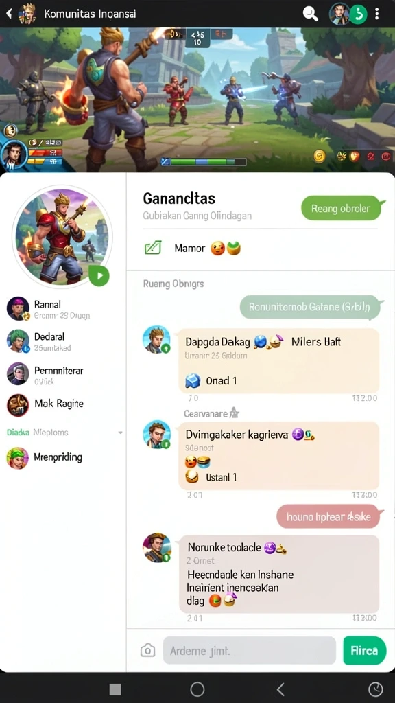 Tangkapan layar menampilkan grafik yang memukau.